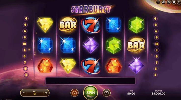 Oplev Starburst Spilleautomat En Glitrende Verden af Gevinster